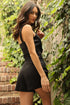 Black Linen Short Set